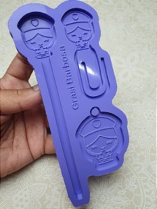 Molde caneta, clip e chaveiro Enfermeira