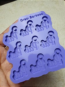 Molde  de silicone Pai 1,5cm 9un