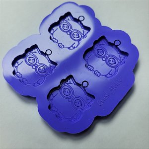 Molde de silicone coruja 3cm