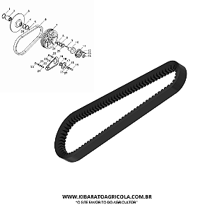 CORREIA VARIADOR DO CILINDRO COLHEITADEIRA MF