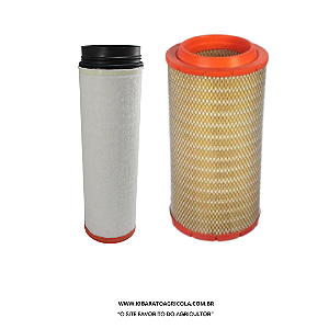 KIT  FILTRO AR EXTERNO E INTERNO MOTOR SISU  COLHEITADEIRA MF 5650SR/MF32/4690/5690/6690