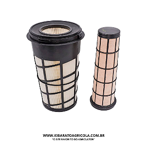 KIT FILTRO EXTERNO E INTERNO TRATOR JOHN DEERE 5055E/5065E/5075E MODERNO