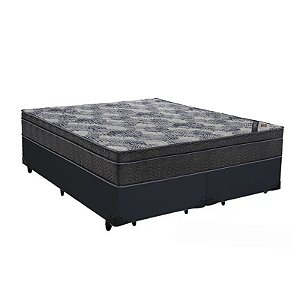 Cama Box Queen + Colchão Ortocom Iso Molas Superpocket Ortopillow 65x158x198