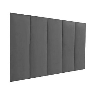 Cabeceira Modular Sonho Casal 60x140 Em Corino Cinza