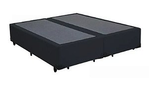 Base Cama Box Bipartido Casal Corino Preto 40x138x188