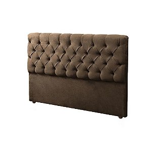 Kit Baú Recamier + Cabeceira Sonho King Suede Marrom