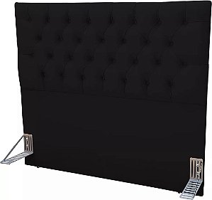 Cabeceira Sonho Paris King 1,95m Em Suede Preto