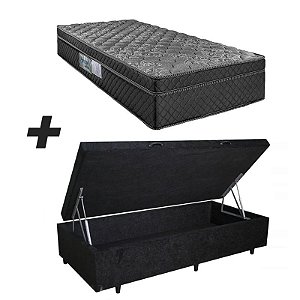 Cama Box Ba Solteiro Colch o Portobel De Mola Arezzo Black