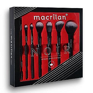 Kit com 7 Pincéis para Maquiagem Noir Macrilan ED009