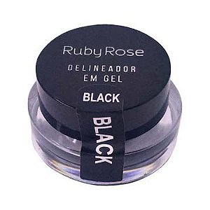 Delineador em Gel Black Ruby Rose HB-8401