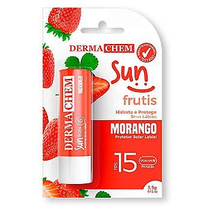 Protetor Solar Labial FPS 15 Sun Frutis Morango Dermachem