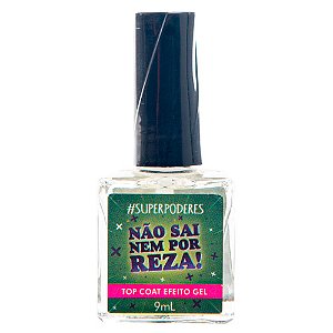 Esmalte para Finalização Top Coat Efeito Gel Minhas Unhas Minhas Regras Super Poderes T6FSP01