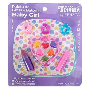 Paleta de Gloss e Batom Baby Girl Teen Fenzza SKV12011177