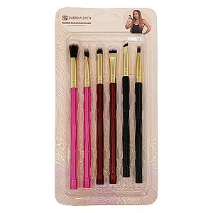 Kit com 06 Pincéis para Maquiagem Sabrina Sato SS-3665