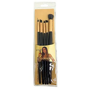 Kit com 05 Pincéis para Maquiagem Sabrina Sato SS-1910