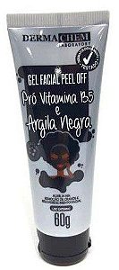 Gel Facial Peel Off Argila Negra e Pró Vitamina B5 Dermachem