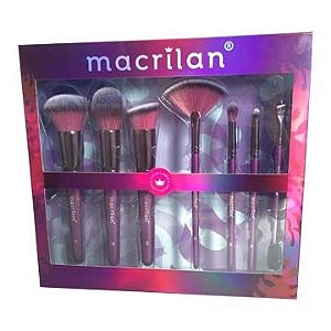Kit com 7 Pincéis para Maquiagem Violet Macrilan ED005
