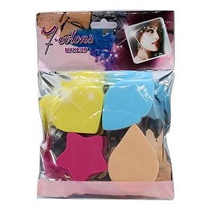 Kit de Esponja para Maquiagem Seven Colors YZ-915