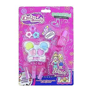 Brinquedo Infantil Kit Maquiagem para Boneca Little Beauty Borboleta BAR-51104