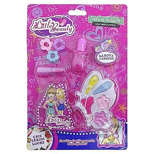 Brinquedo Infantil Kit Maquiagem para Boneca Little Beauty Borboleta BAR-71106