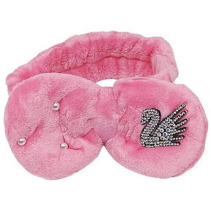 Faixa de Cabelo Para Maquiagem e Limpeza Facial Cisne