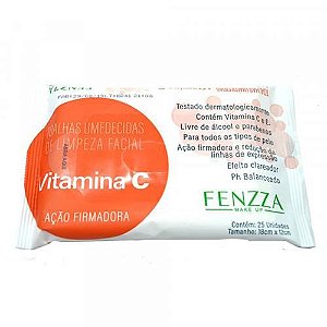 Toalhas Umedecidas de Limpeza Facial com Vitamina C Fenzza FZ51014