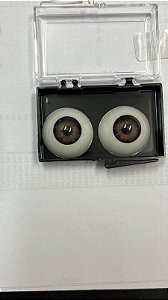 OLHOS EYECO - PAR DE OLHOS DE POLYGLASS EYECO 22mm CINZA P024 - MATERIAL REBORN - TUDO PARA REBORN
