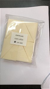 ESPONJAS - PACOTE DE ESPONJA COSMÉTICA COM LATEX  TRIANGULARES COM 08 PEÇAS TAMANHO 4CM X 6CM- MATERIAL REBORN - TUDO PARA REBORN