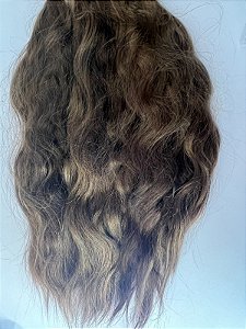 MOHAIR ANGORA PREMIUM - MEDIUN BROWN  CURLY - PACOTE DE CABELO ANGORA COM 14,00 GR  - MATERIAL REBORN - TUDO PARA REBORN