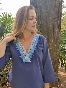 Blusa Bali - Bata com renda