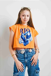 CROPPED "RIO" LARANJA
