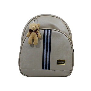 MOCHILA MATERNIDADE BABY COM BOLSO TERMICO – MM-148 – MARFIM/MARINHO