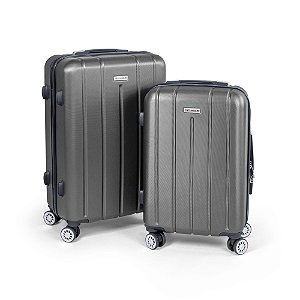 CONJUNTO MALAS DE VIAGEM ABS 20' E 24' - MV-175 & MV-176 - CINZA