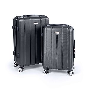 CONJUNTO MALAS DE VIAGEM ABS 20' E 24' - MV-175 & MV-176 - PRETO