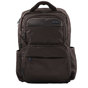 MOCHILA CASUAL EM POLIÉSTER PVC P/NOTEBOOK DE 17" - M-121 - CAFÉ