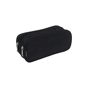 ESTOJO CASUAL PARA LÁPIS DUPLO - E-001 - PRETO