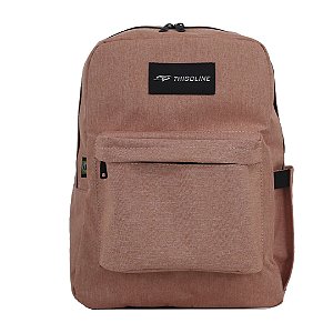 MOCHILA FEMININA BÁSICA EM POLIÉSTER MESCLA - M-133 - SALMÃO