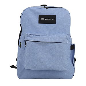 MOCHILA FEMININA BÁSICA EM POLIÉSTER MESCLA - M-133 - AZUL