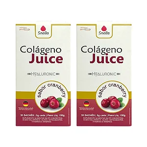 Colágeno Juice Hyaluronic  - Sabor Cranberry - Kit c/ 2 Caixas