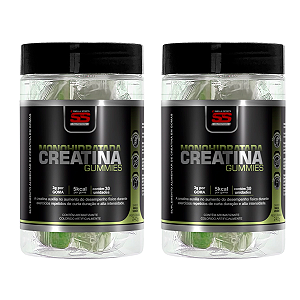 Creatina Gummies SS Nutrition - Sabor Maça Verde - Kit c/ 2 Potes