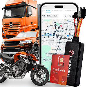 RASTREADOR TP7 + CHIP CLARO + PLATAFORMA COM APP