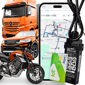 RASTREADOR E3 PLUS 4G + CHIP ALGAR MULTIOPERADORAS + PLATAFORMA COM APP