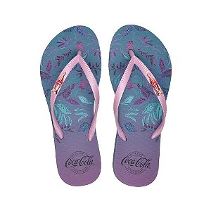 Chinelo Coca-Cola Estampa Natureza Tropical