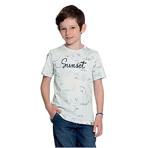 Camiseta Alakazoo Estampa Sunset Infantil Menino