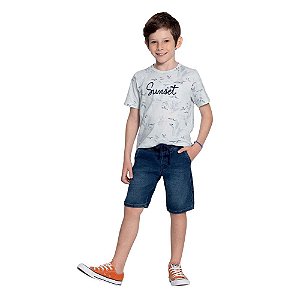 Bermuda Jeans Alakazoo Jogger Infantil Menino