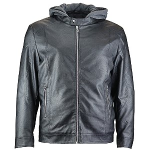 Jaqueta Delkor Resinada Com Capuz Masculina Plus Size