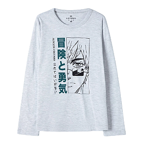 Camiseta Hering Manga Longa Com Estampa Infantil Menino