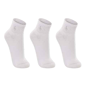 Kit Meia Lupo 3 Pares Branco Cano Médio Masculino