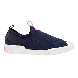 Tênis Santa Lolla Slip On Marinho Neoprene Faixas Feminino