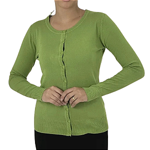 Cardigan Facinelli Gola Redonda Básico Feminino